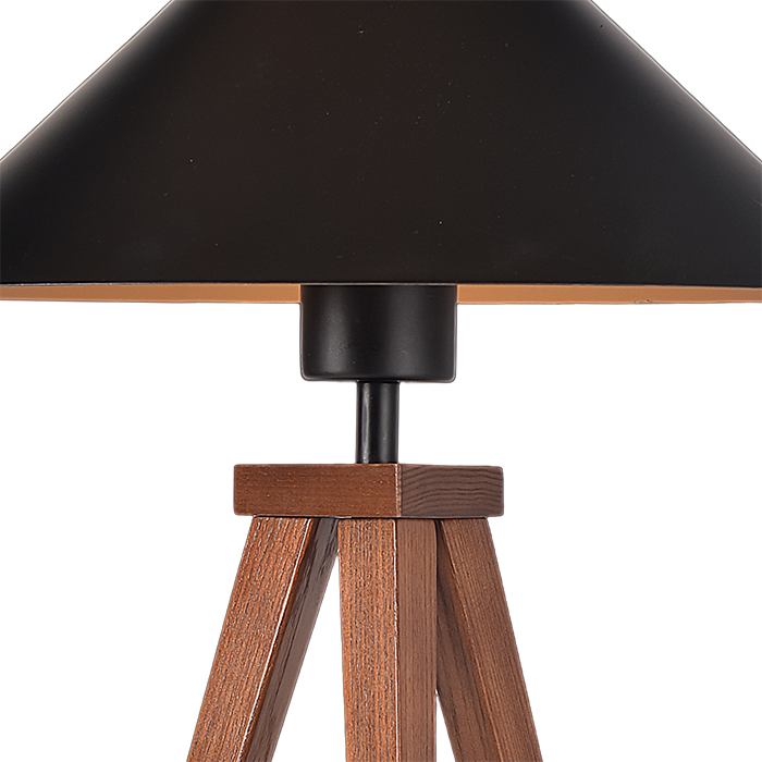 Desk Lamp with Wooden - Tripod Retro