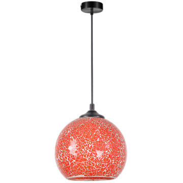 Аспалы шам қызыл жарқыраған шыны шар аспа шамы