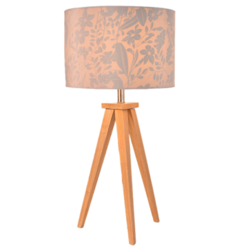 Үстел шамы Ағаш штатив гүлді мата көлеңкесі