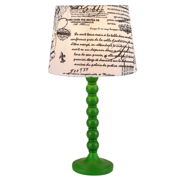 Үстел шамы Ақ мата көлеңкесі Жасыл моншақ ағаш