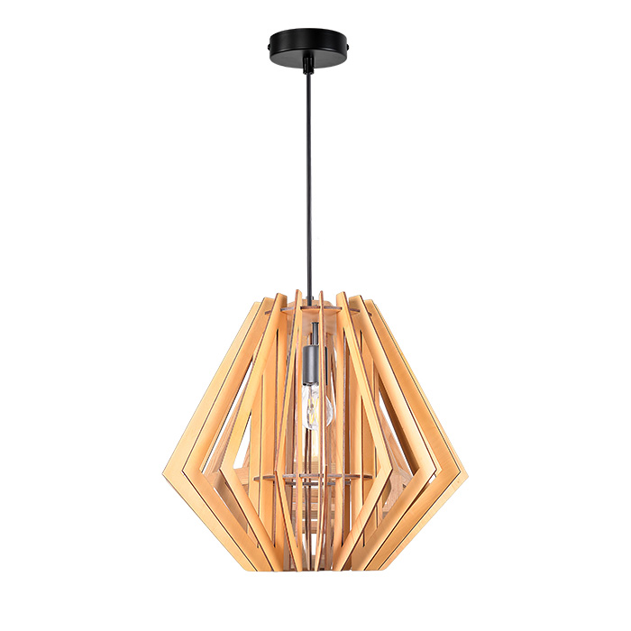 Pendant Light Wooden Geometric shade