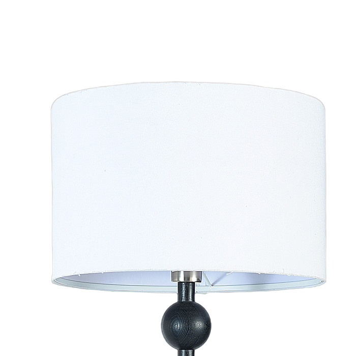 Floor Lamp with Black Beaded Post
