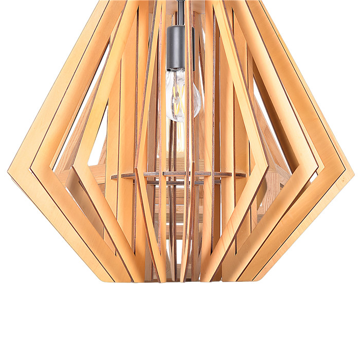 Pendant Light Wooden Geometric shade
