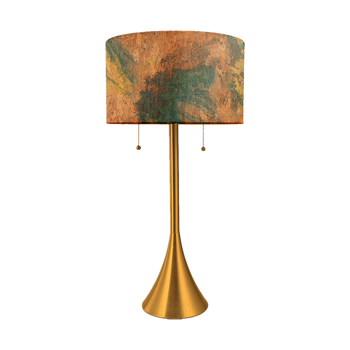 Table Light in Retro - style with Brass - body