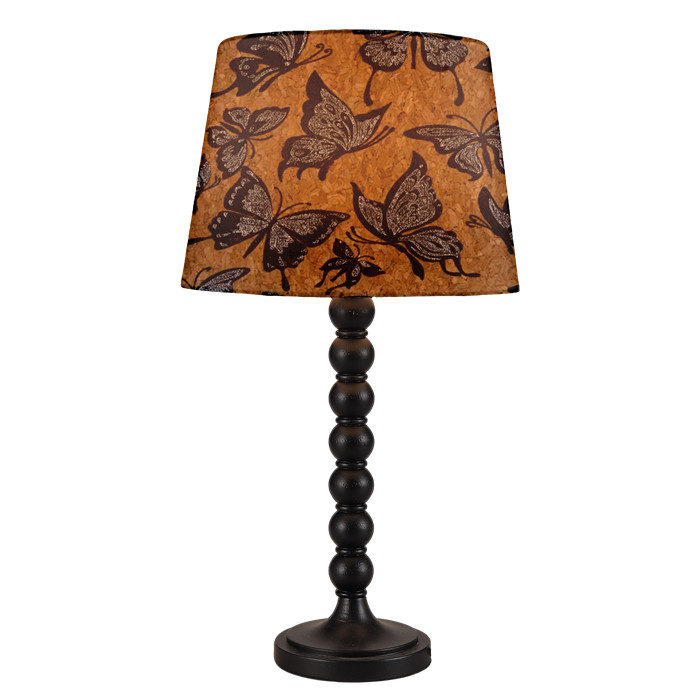 Desk Light with Butterfly Shade and Black Beaded base