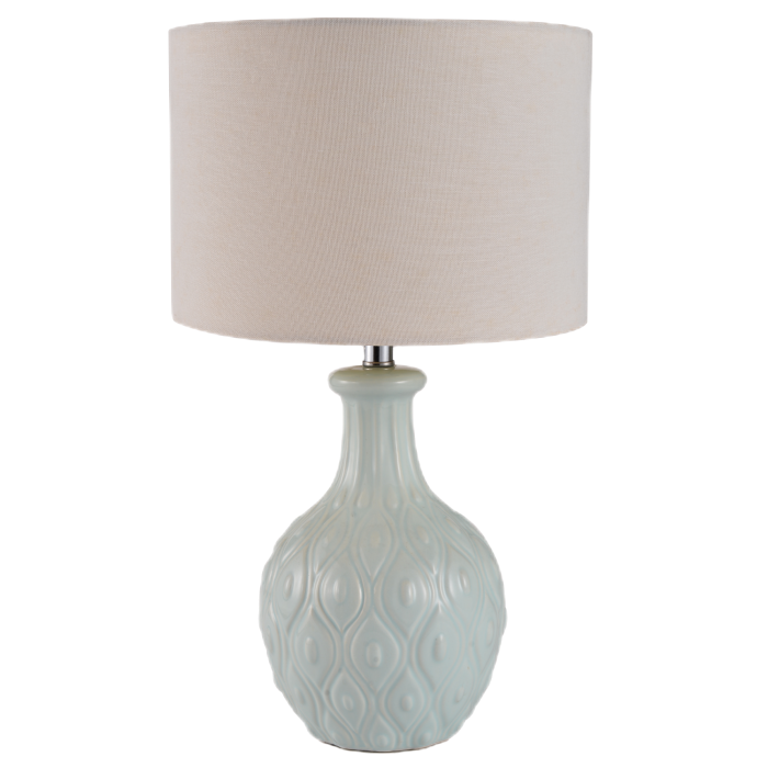 Table Lamp with Ceramic and Fabric