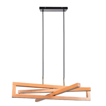 Кулон чырак жыгачтан жасалган геометриялык кайчылаш жарык