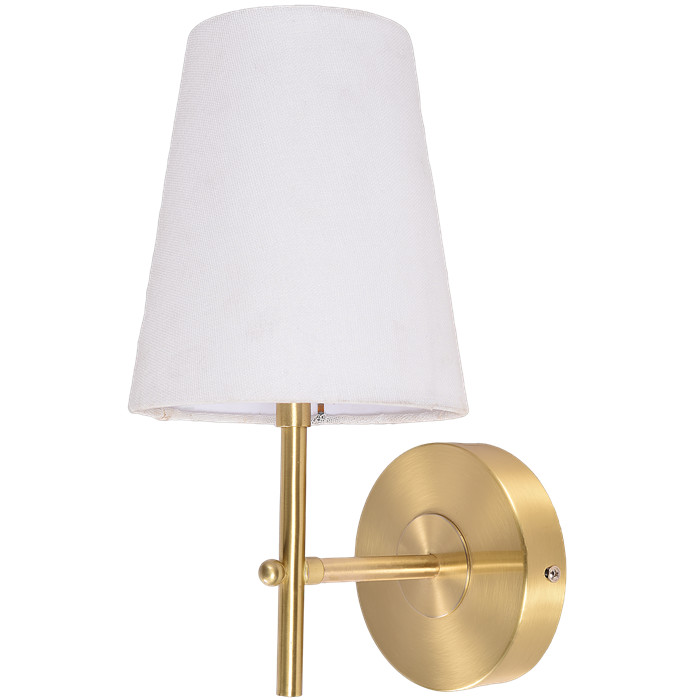 Wall Sconce with White Fabric Shade