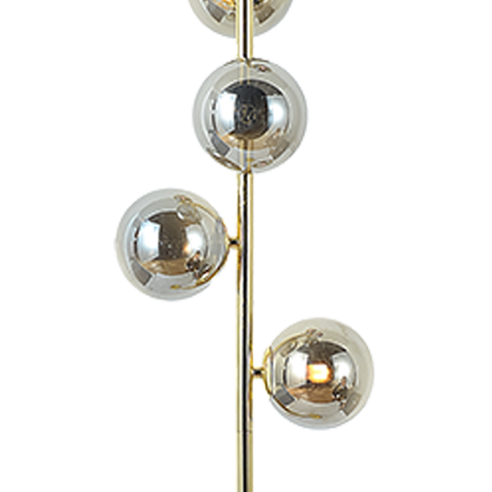 Floor Lamp with Gold - finish and Globe shade