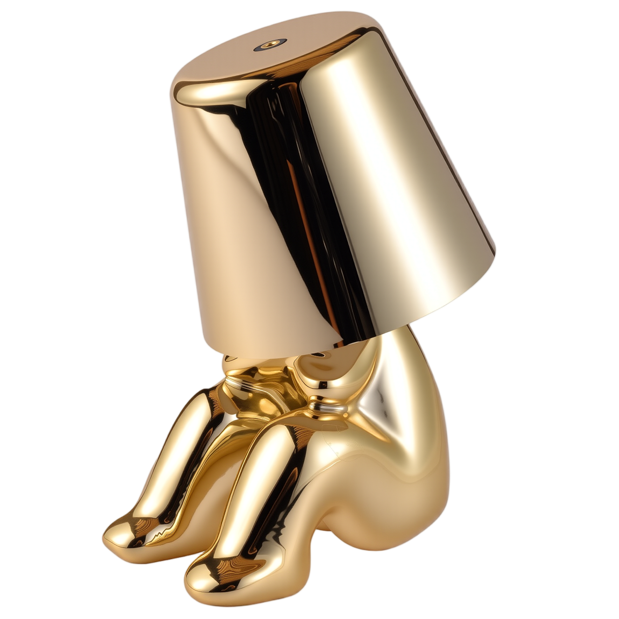 Table Lamp Gold Plated Abstract Human Form Shade