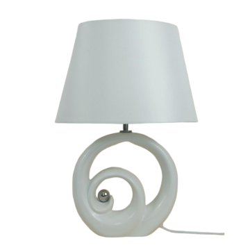 Настольная лямпа Белая керамічная спіральная кальцавая металічная сфера