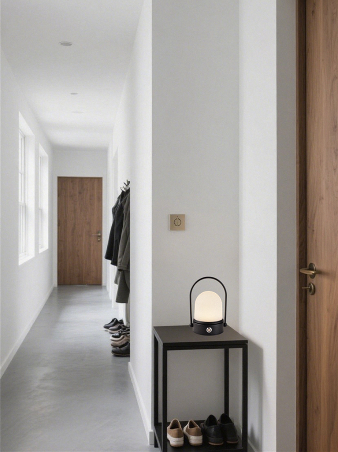LED table lamp on the desk