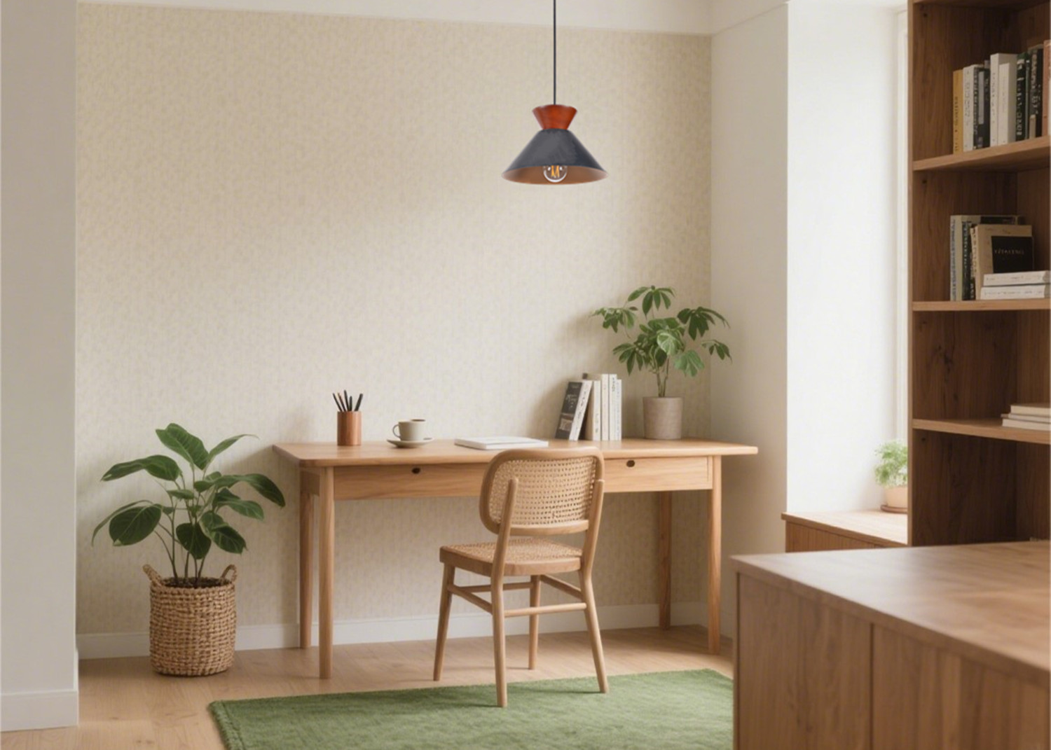pendant lights with metal and wood