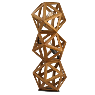 قەۋەت چىراغ ياغاچتىن ياسالغان گېئومېتىرىيەلىك كۆپ قۇتۇپلۇق