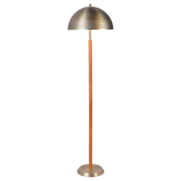 Floor Lamp with Brass Dome Shade