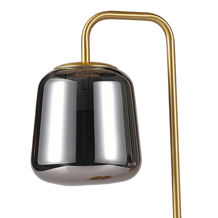 ئۈستەل چىرىغى ئالتۇن مېتال ئاساسى تەڭشىگىلى بولىدىغان كۈمۈش قارا S ...