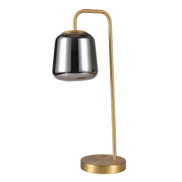 ئۈستەل چىرىغى ئالتۇن مېتال ئاساسى تەڭشىگىلى بولىدىغان كۈمۈش قارا S ...