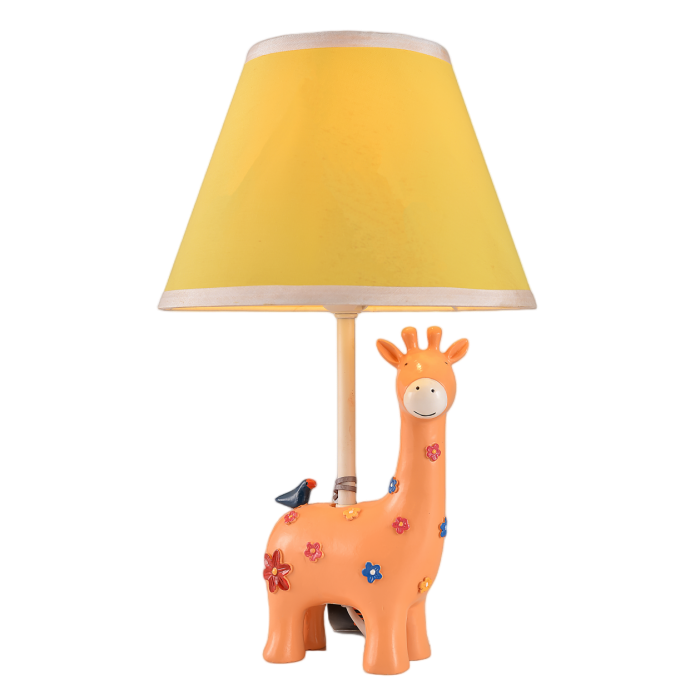 Table Lamp Featuring Whimsical Giraffe Base and Sunny Con...