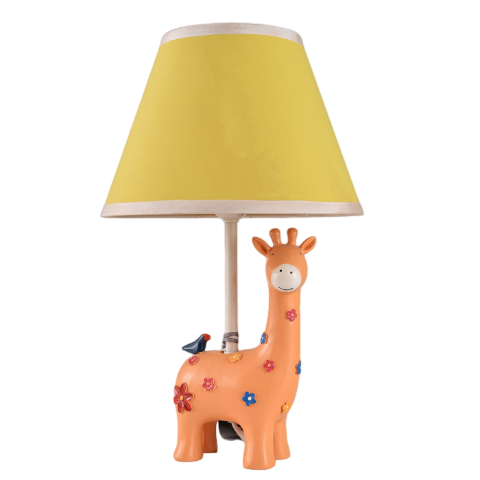 Table Lamp Featuring Whimsical Giraffe Base and Sunny Con...