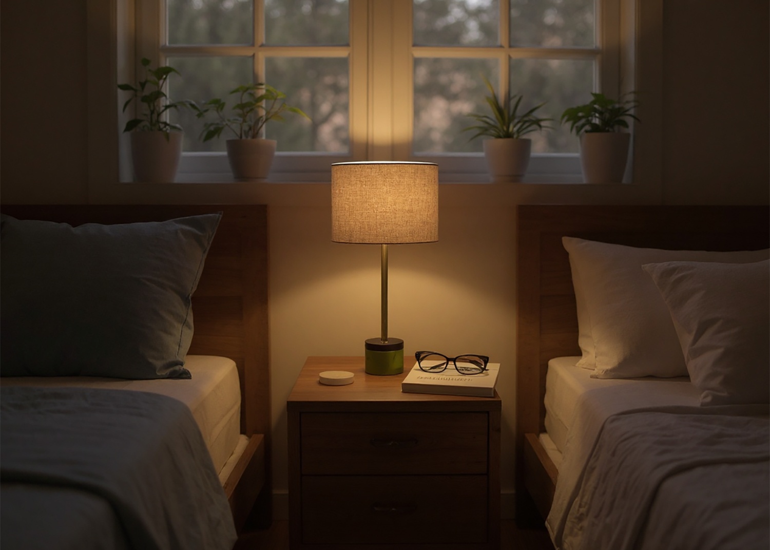 Scandinavian console table lighting