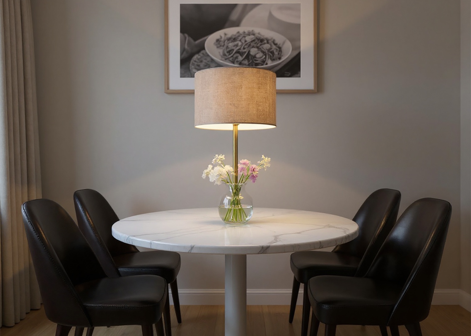 eco-friendly linen shade lamp