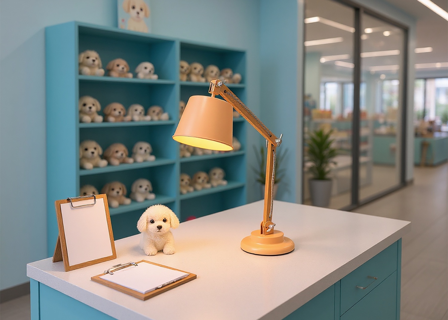 leather desk vintage lamp