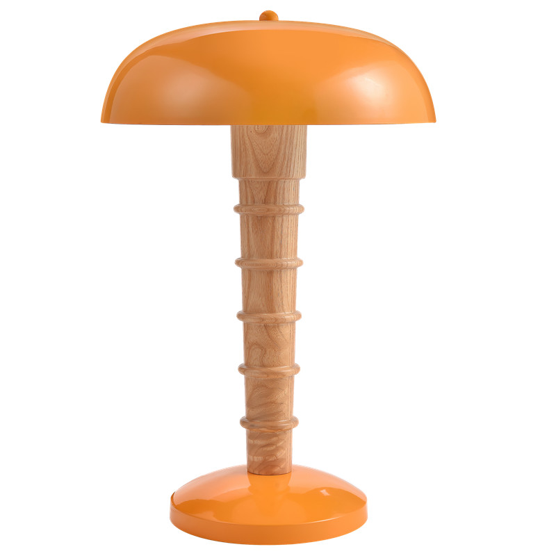 Orange Desk Lamp with Mushroom shade