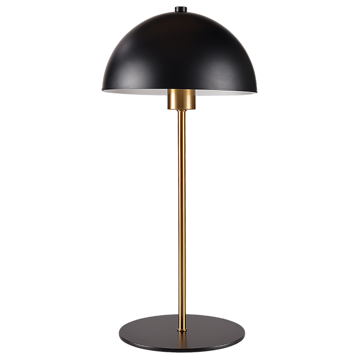 Table Lamp with Black and Gold Dome Shade