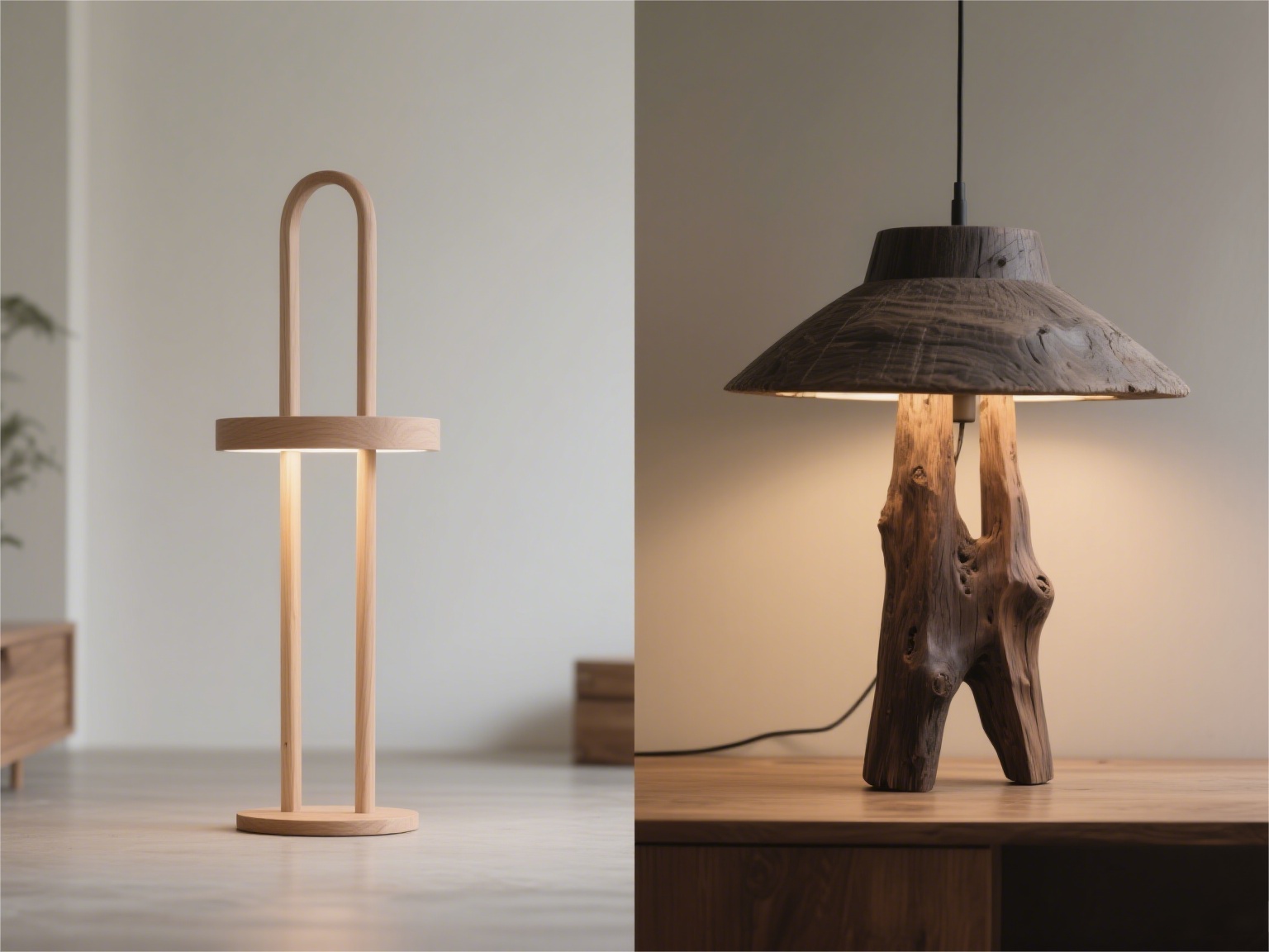 Architectural Lighting Design: Scandinavian Minimalism Meets Japanese Wabi-Sabi in Wooden Lighting