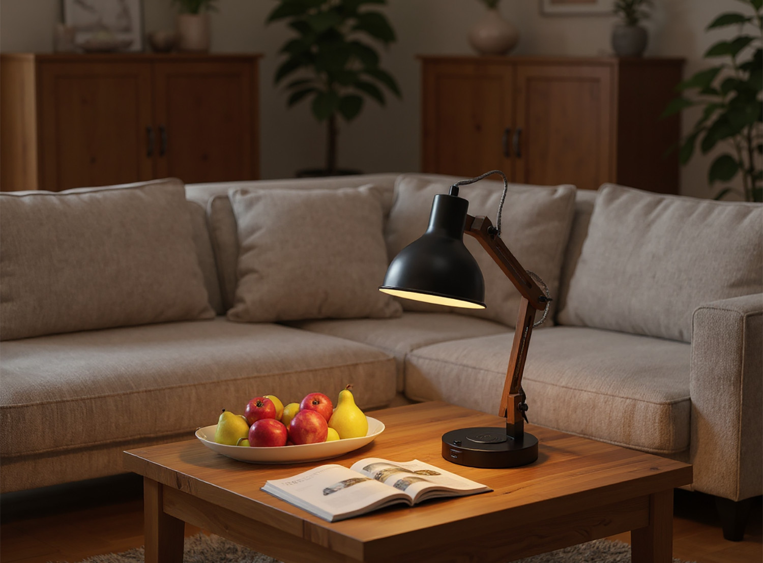 cordless table lamps in living room