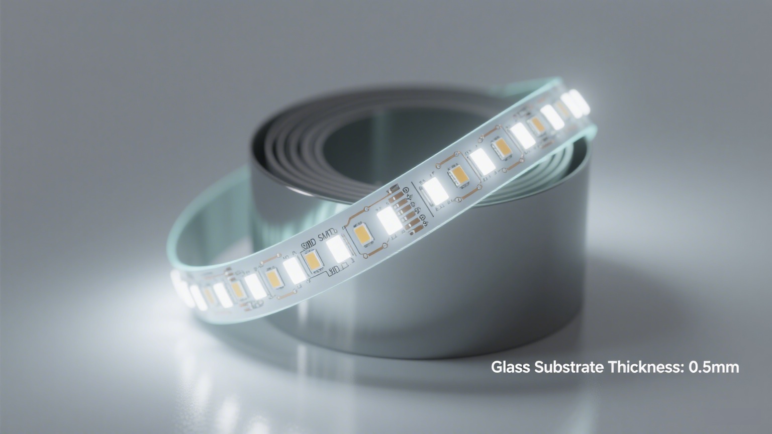 Bande LED SMD flexible sur surface incurvée