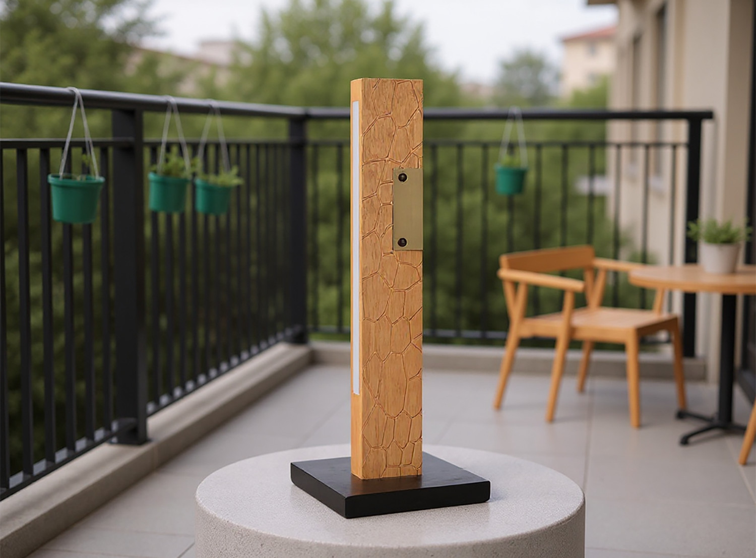 desk lamp in balcony