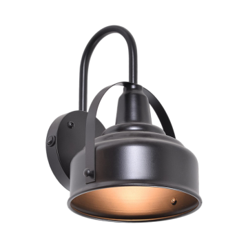 Стенни лампи за открито, персонализируеми индустриални черни метални...