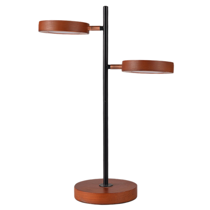 ئۈستەل چىرىغى ، قوش مىس باشلىق ياغاچ ئۈستەل چىرىغى ...