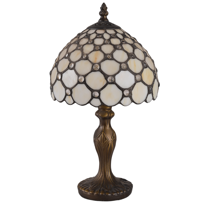 Table Lamp, Tiffany Style Stained Glass Honeycomb Pattern...