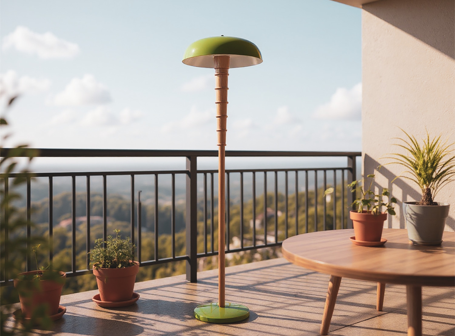 floor lamp in balcony