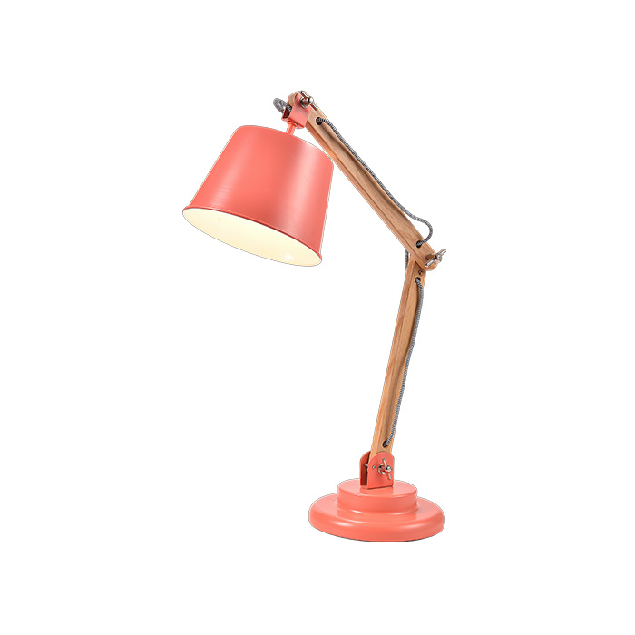 Industrial Table Lamps with Wood - Arm