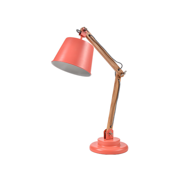 Industrial Table Lamps with Wood - Arm