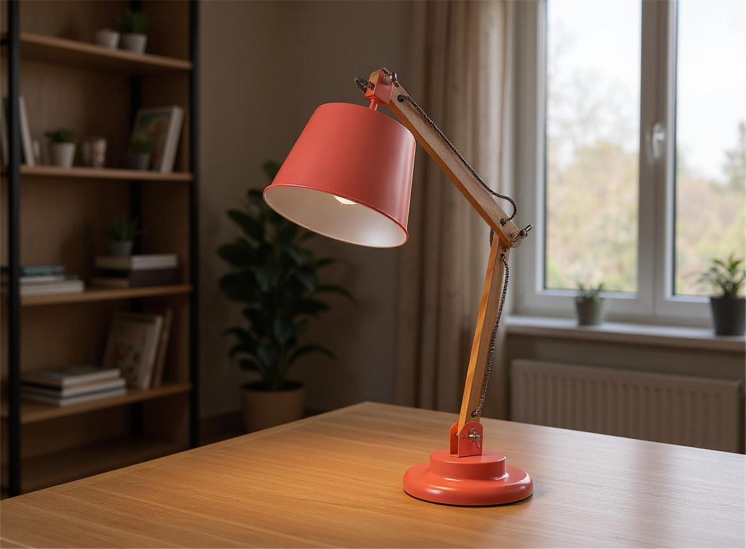 industrial table lamp in the study
