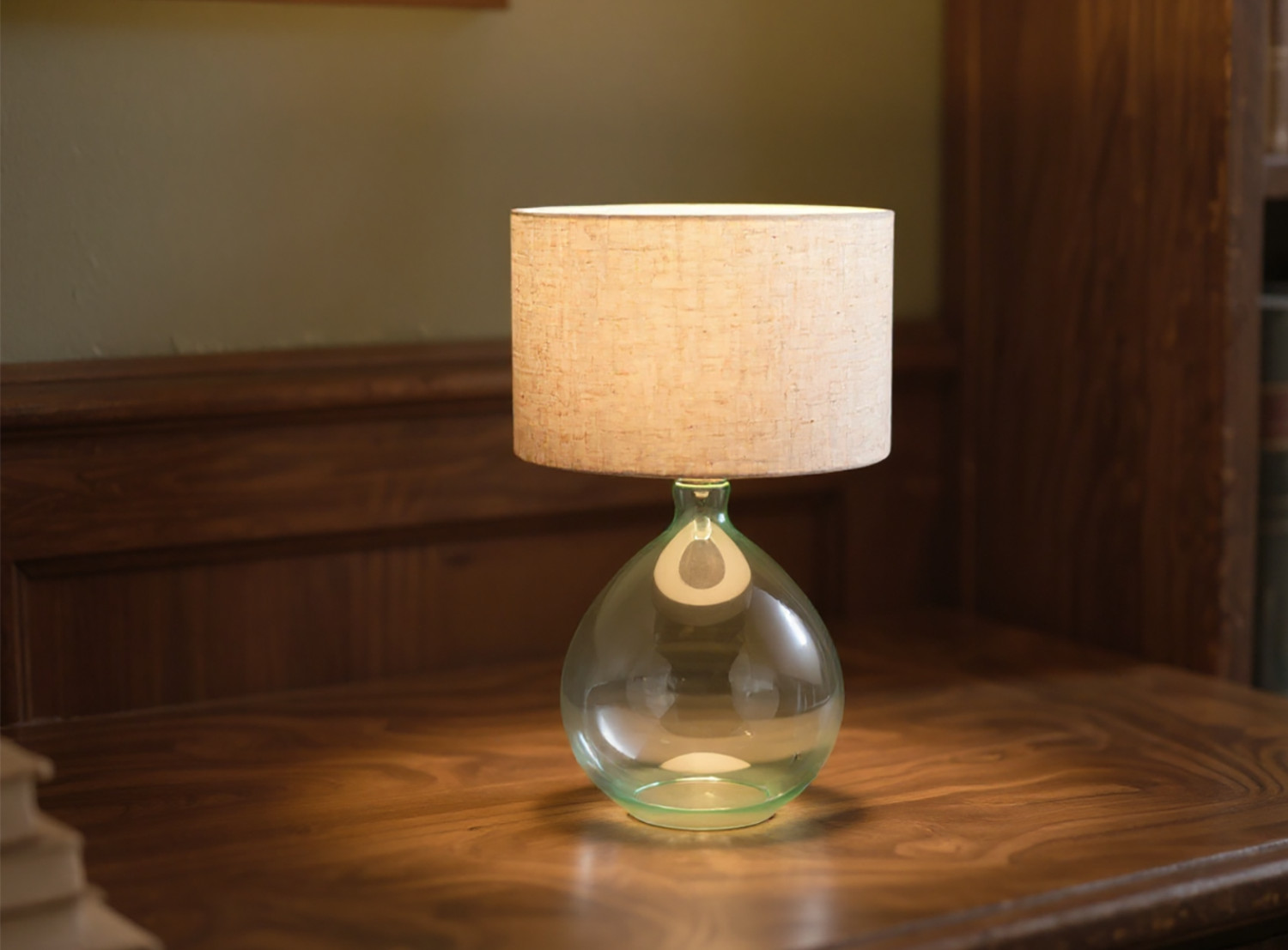 table light on table