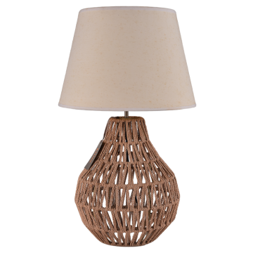 Үстел шамы, табиғи тоқылған қоңыр ротан конустық мата ...