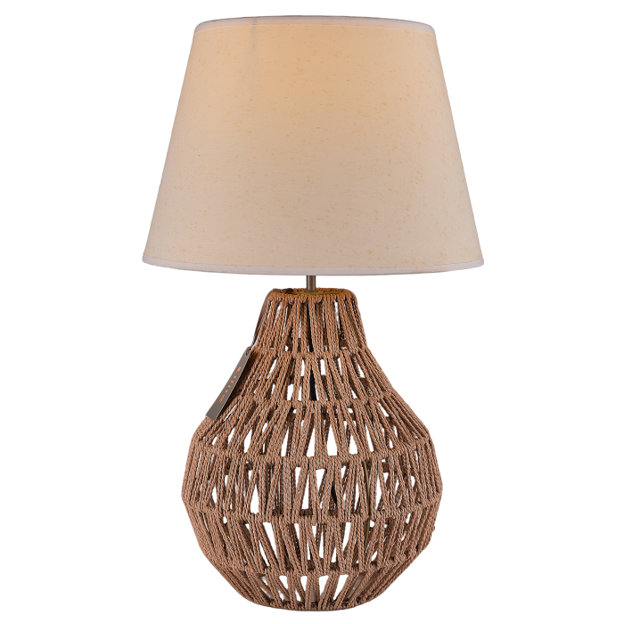 Үстел шамы, табиғи тоқылған қоңыр ротан конустық мата ...