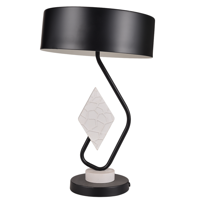 Desk Lamp, Custom Modern Artistic Black White Geometric D...
