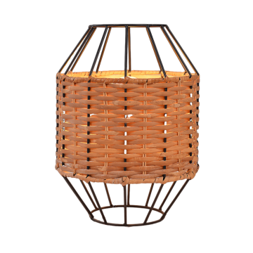 Настолна лампа, персонализирано ярко офис осветление, черен метален абажур от ратан