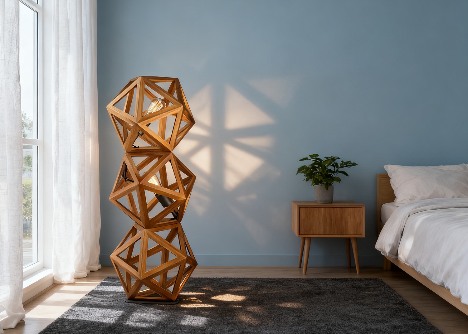 wood floor lamp for bedroom 