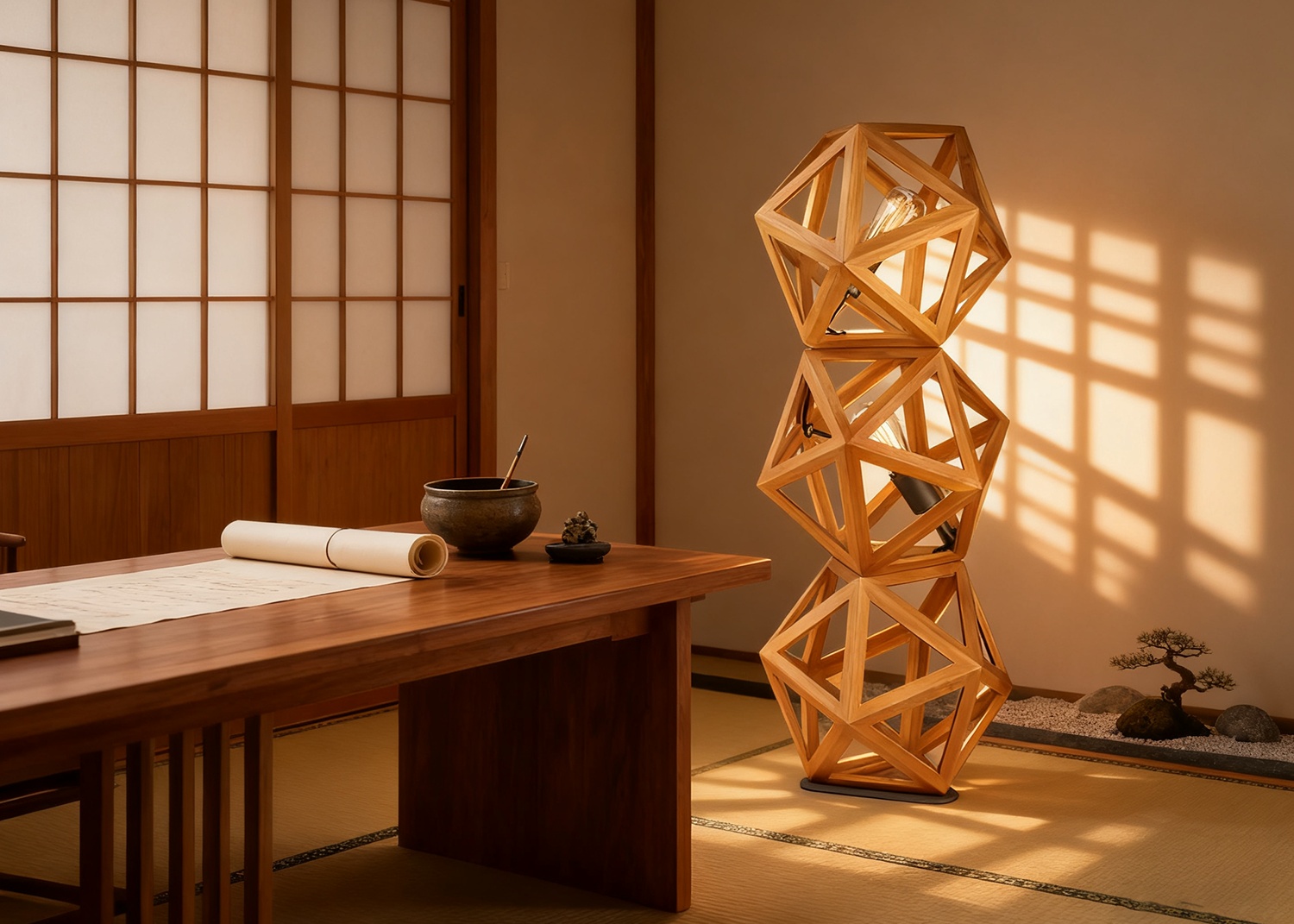 wooden floor lights