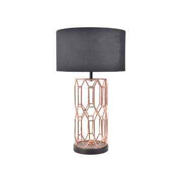 Настолна лампа с геометрична медна рамка