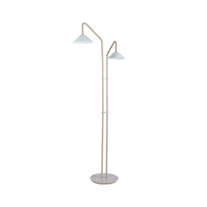 ダブルヘッドのモダンなアークフロアライト