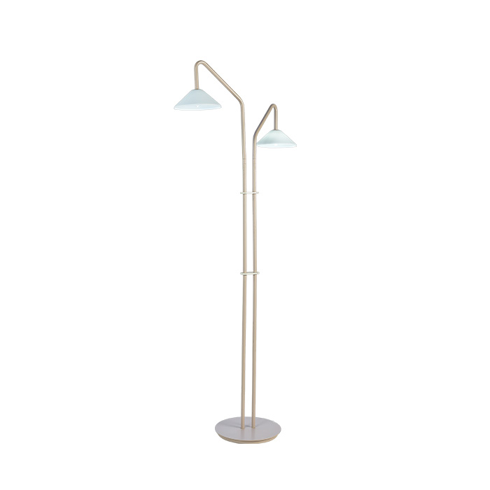 ダブルヘッドのモダンなアークフロアライト