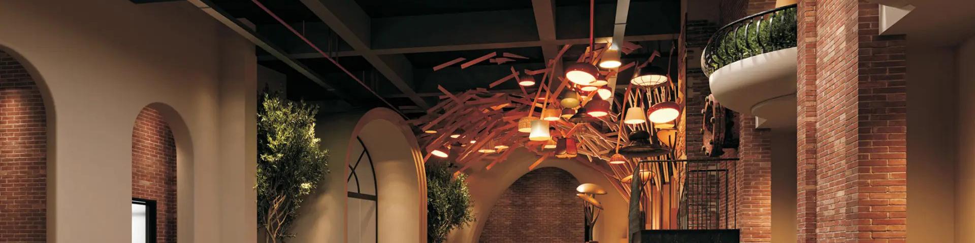 Metal glass Ceiling Lamp